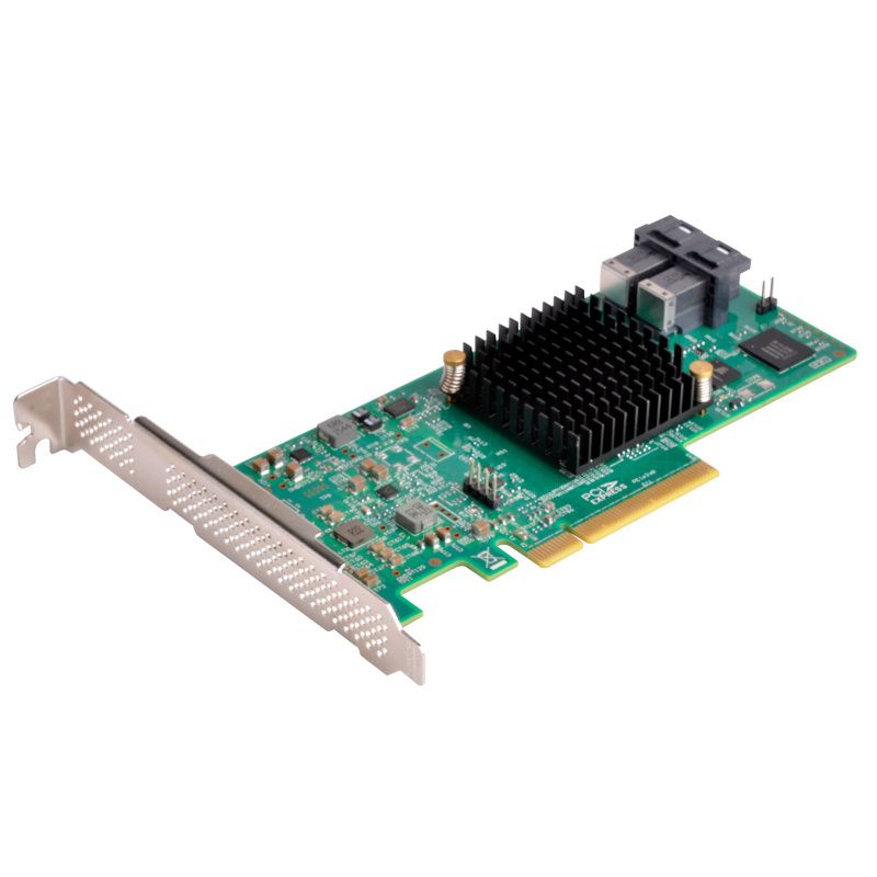 SilverStone ECS05 Contrôleur de stockage RAID 8 Canal SATA 6Gb/ / SAS 12Gb/ profil bas RAID 0 1 10 1E PCIe 3.0 x8