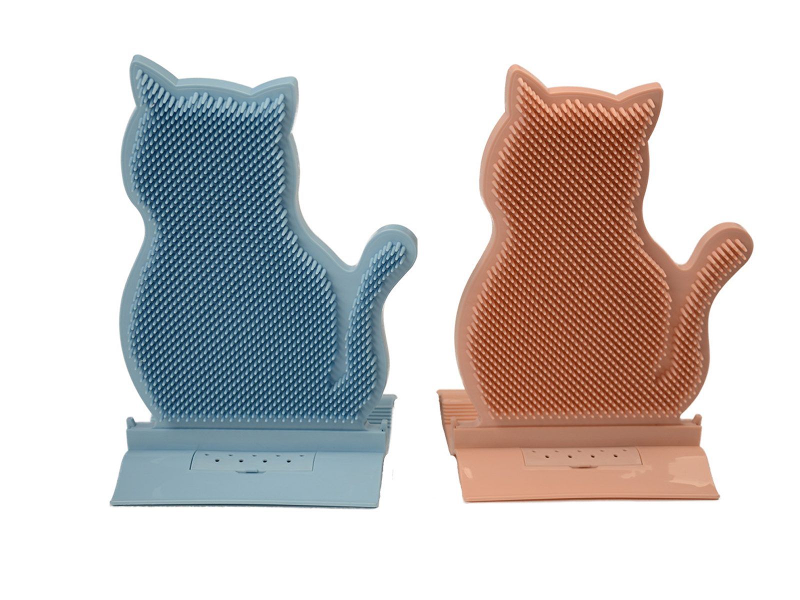 Comparer les prix de Brosse D'auto-Toilettage Pour Chat, 2 Pièces, Rose Et Bleu, Masseur De Visage Pour Animal De Compagnie, Poste De Frottement