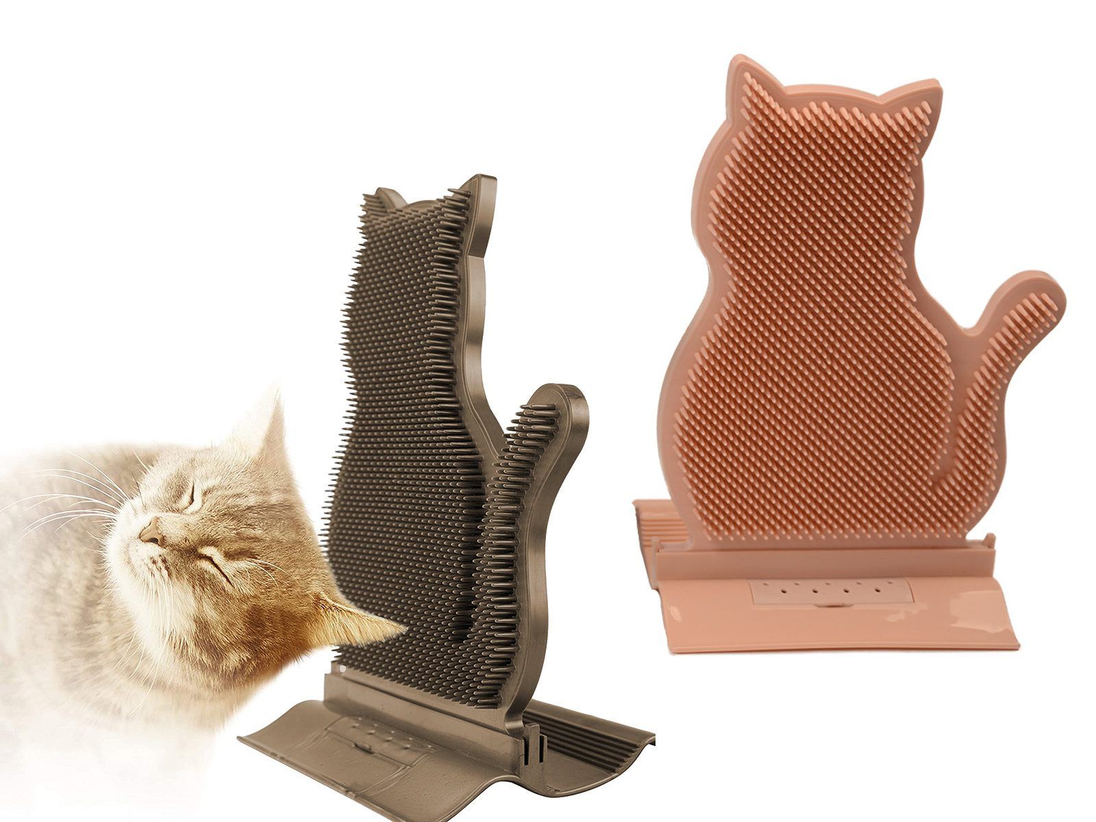 Meilleurs prix pour Brosse D'auto-Toilettage Pour Chat Rose Café, 2 X, Masseur De Visage Pour Animal De Compagnie, Poste De Frottement