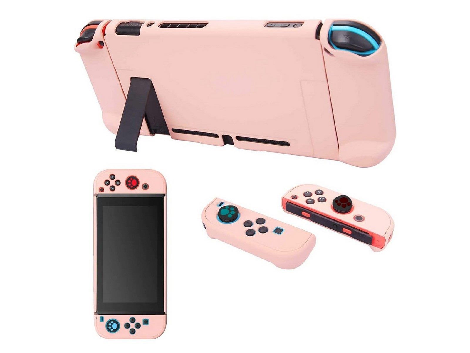 Étui Dockable Pour Nintendo Switch, Housse De Protection Pour Console Joycon, Rose