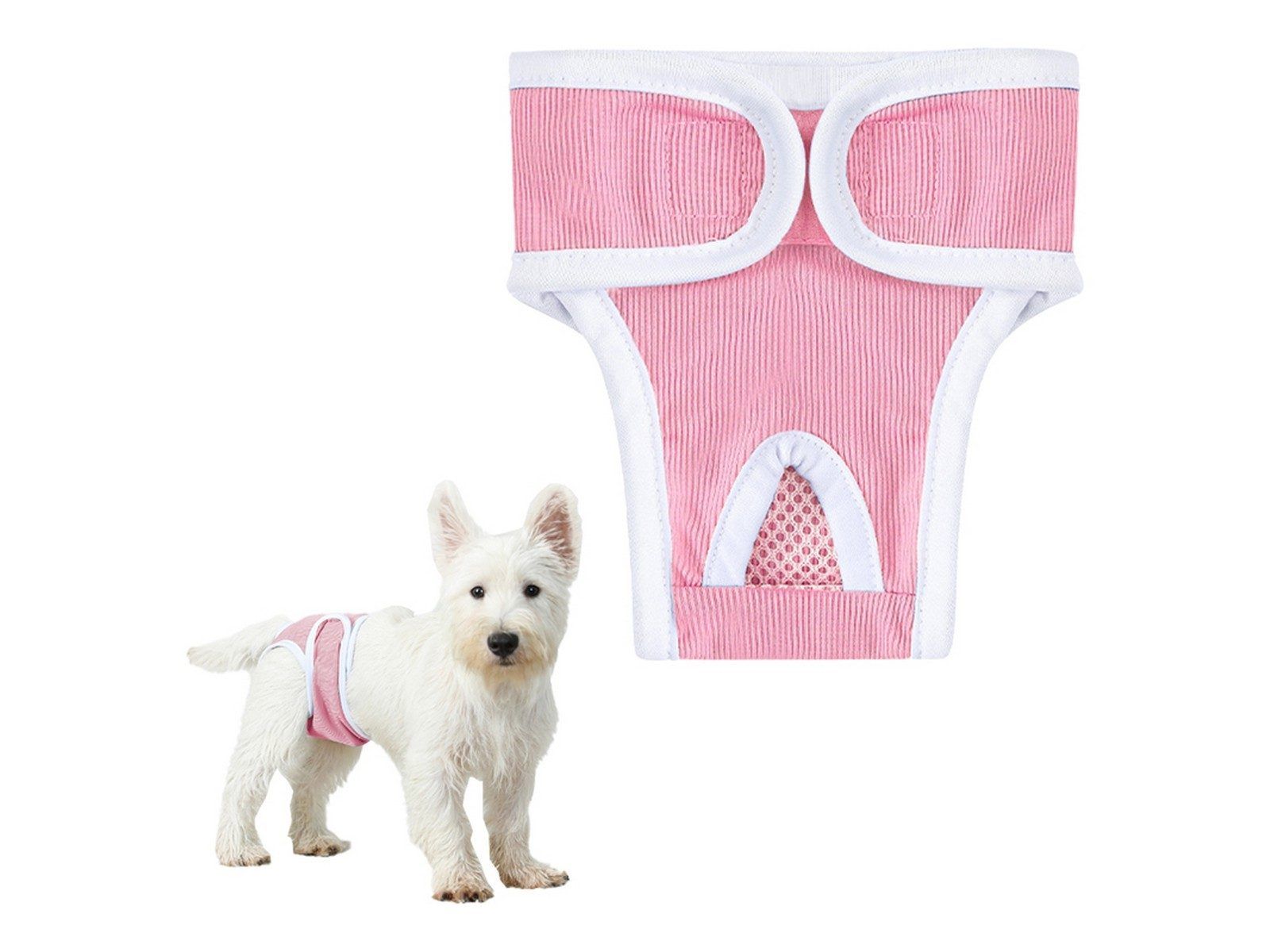 Couches Réutilisables Pour Chien Femelle Pantalons D'hygiène Pantalons Sanitaires - Rose S