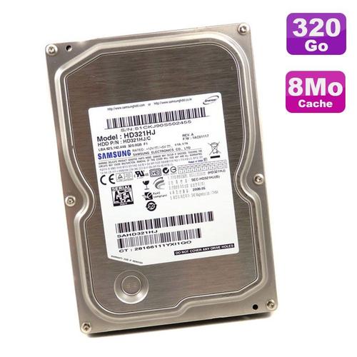 Disque Dur Interne Samsung Disque Dur 320Go Sata 3,5" Samsung Electronics Hd321Hj 7200Rpm 8Mo