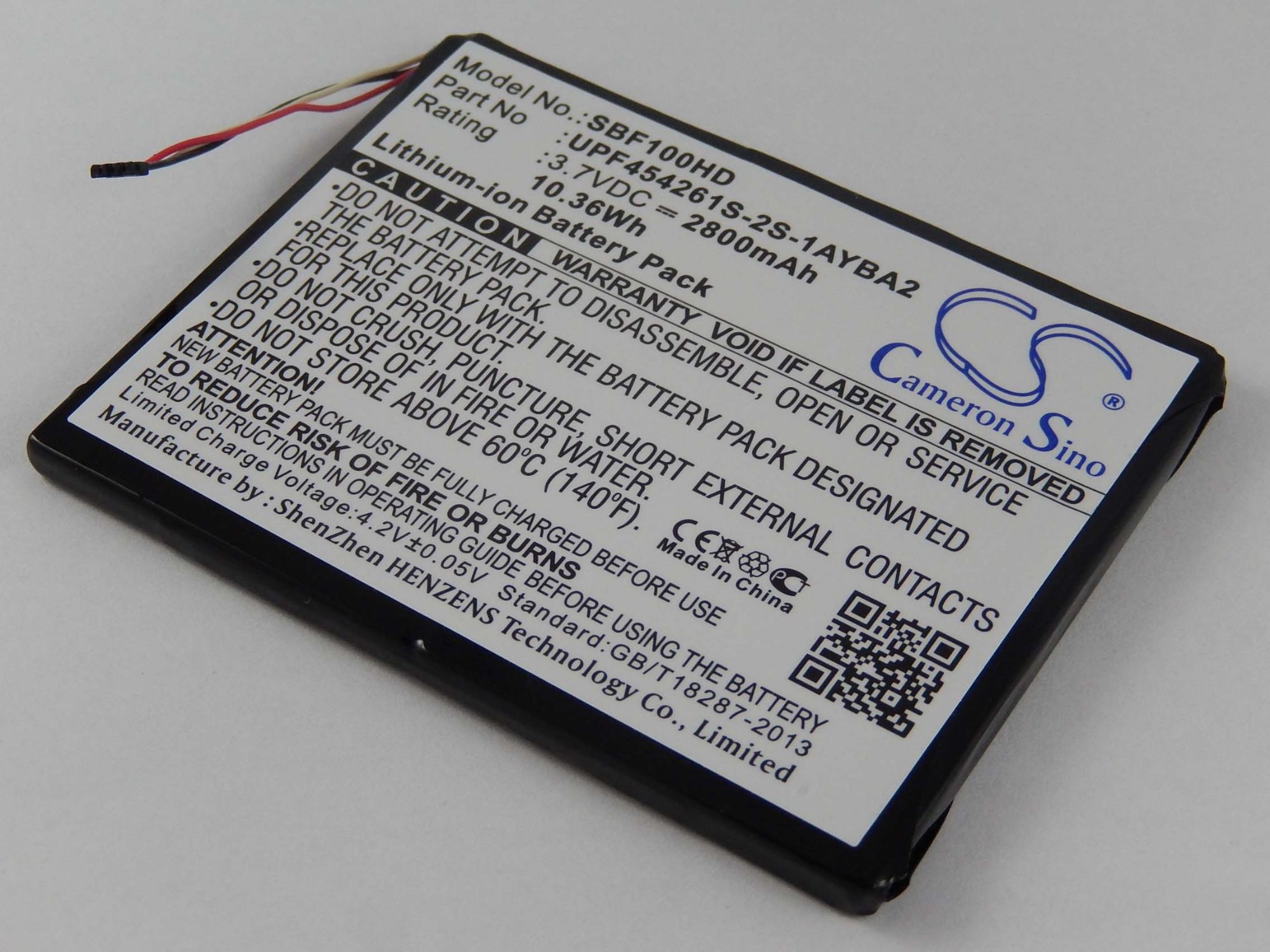 vhbw Li-Ion batterie 2800mAh (3.7V) pour disque dur externe, HDD Seagate Wireless Plus Teardown, Wireless Plus 2TB comme UPF454261S-2S-1AYBA2.