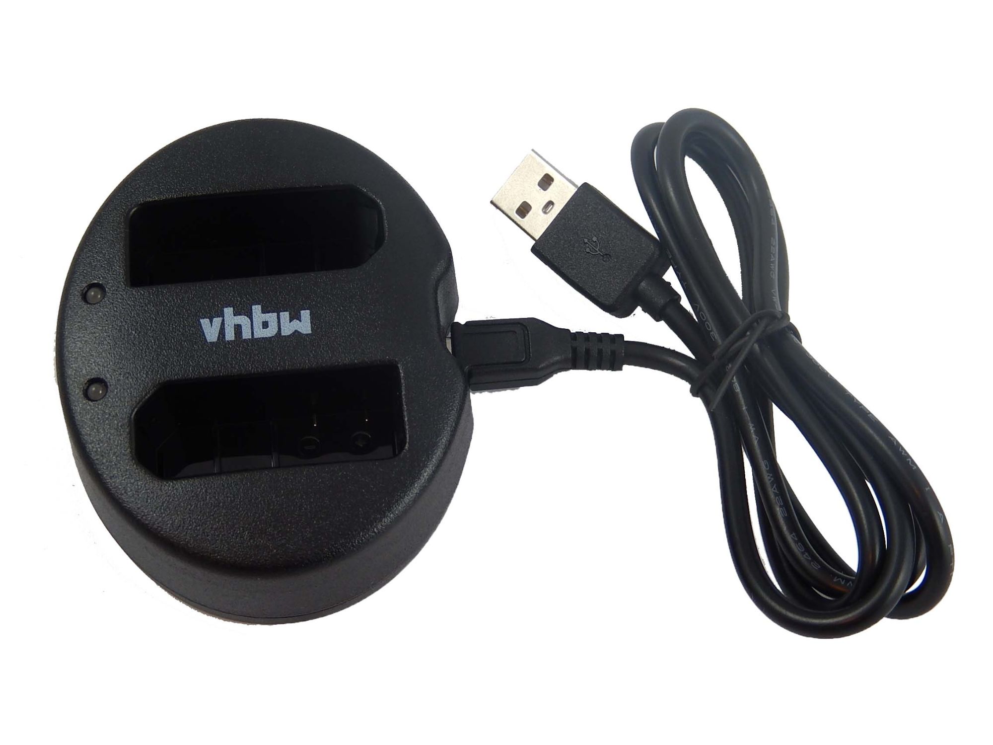vhbw Chargeur double USB compatible avec Sony Alpha 3000, 5000, 5100, 6000, 6300, 6500, 7, 7 II caméra, action-cam - Chargeur, témoin de charge