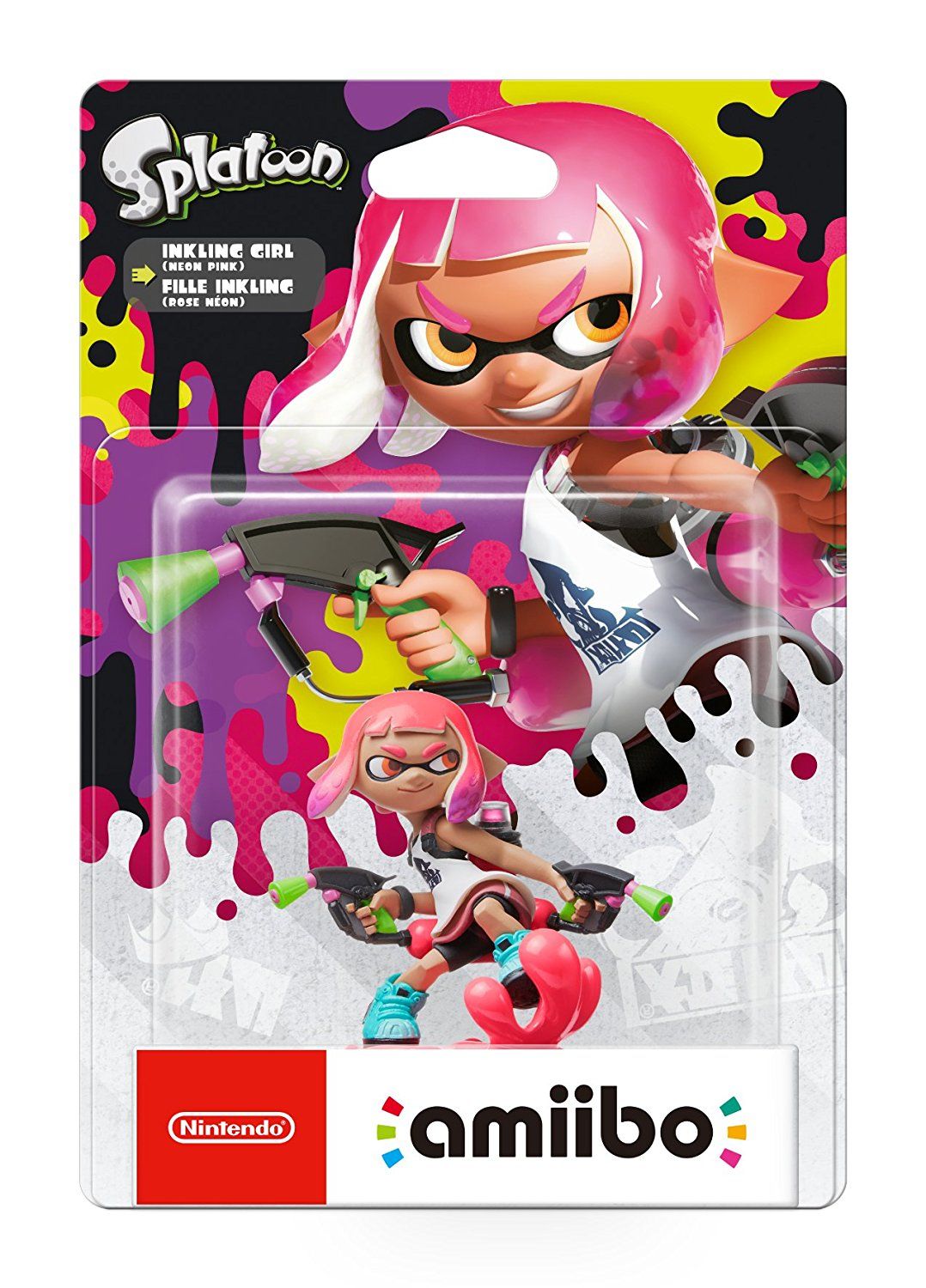 Amiibo Splatoon Fille Inkling Rose Néon