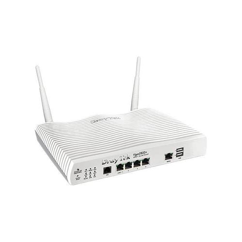 Draytek Vigor 2832N - Routeur Sans Fil - Modem Adsl - Commutateur 4 Ports - Gige - Ports Wan : 2 - 802.11B/G/N