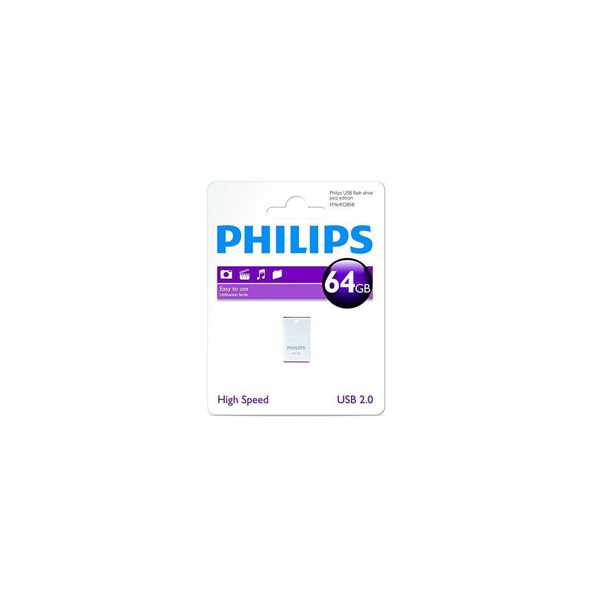 Clé USB PHILIPS Nano Metal USB 2.0 64Go