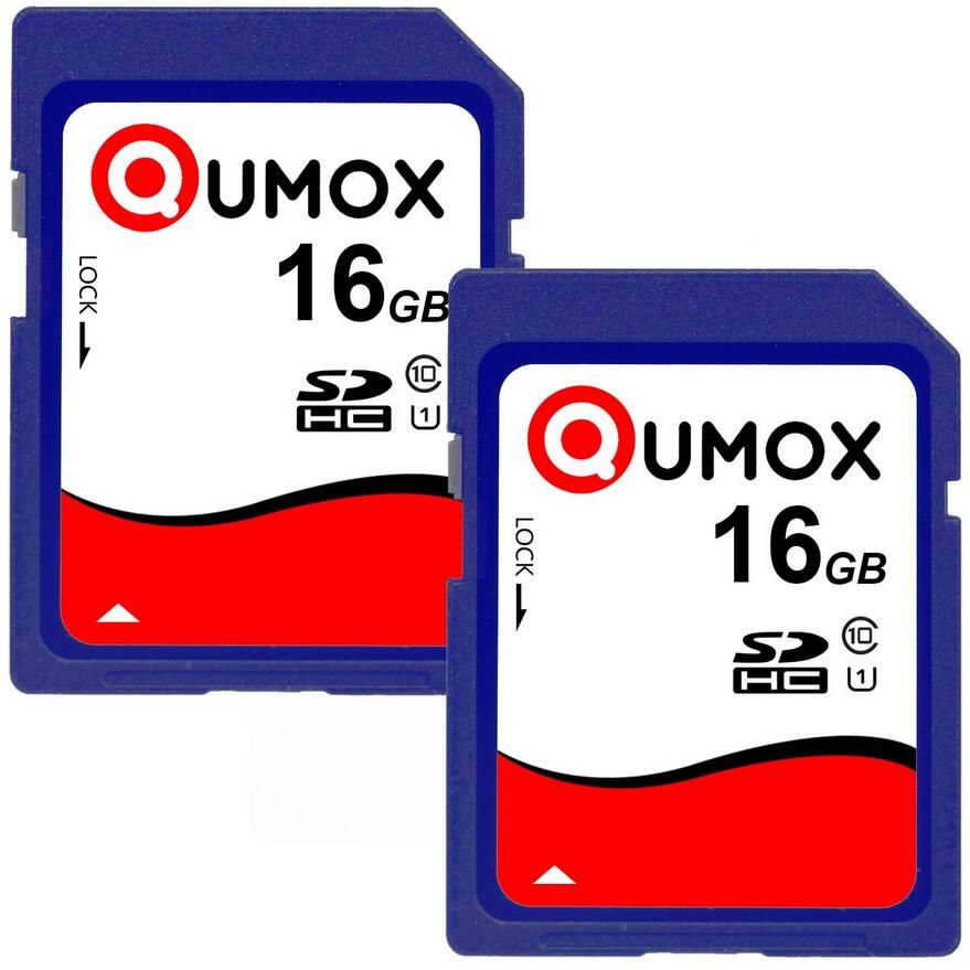 2PCS Carte mémoire SD SDHC Class 10 UHS I QUMOX SD HC - vue 2