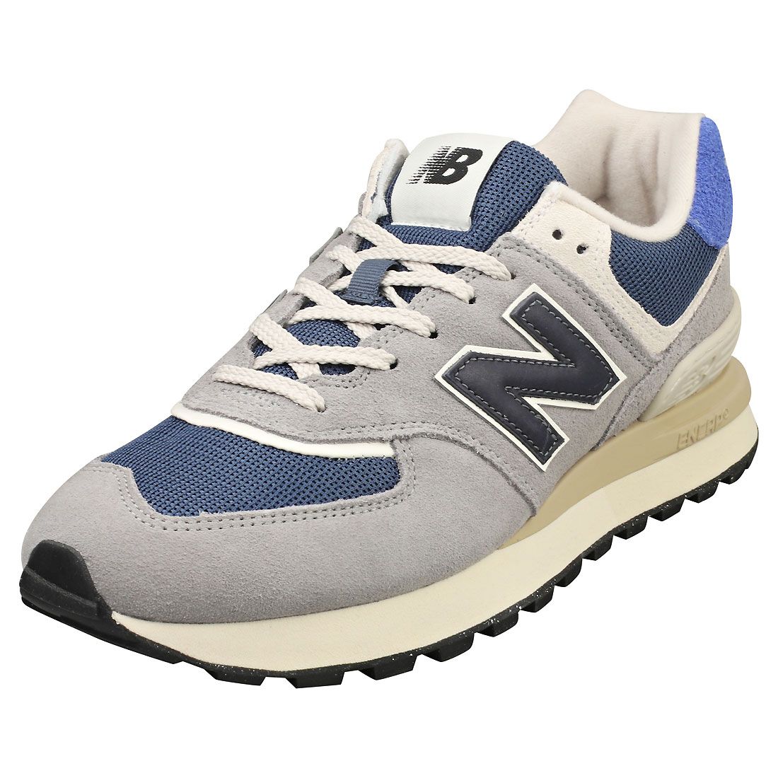 New Balance 574 Hommes - Baskets Casual En Suede Et Textile Gris Bleu - 44 1/2