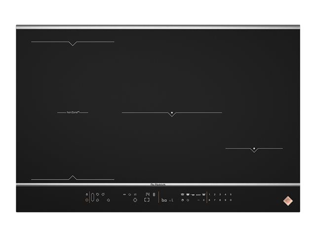 De Dietrich DPI7884XS Fascination Collection table de cuisson à induction 4 plaques de cuisson Niche largeur : 74.5 cm profondeur : 49 cm