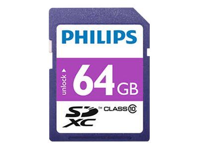Philips FM64SD55B - Carte mémoire flash - 64 Go - Class 10 - SDXC
