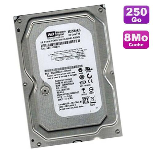 Disque Dur 250Go Sata 3.5' Western Digital Caviar Blue Wd2500Aajs-62B4A0 7200 8Mo
