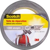 Noir Toile adhésive de réparation Scotch Largeur 48 mm Longueur 25 m