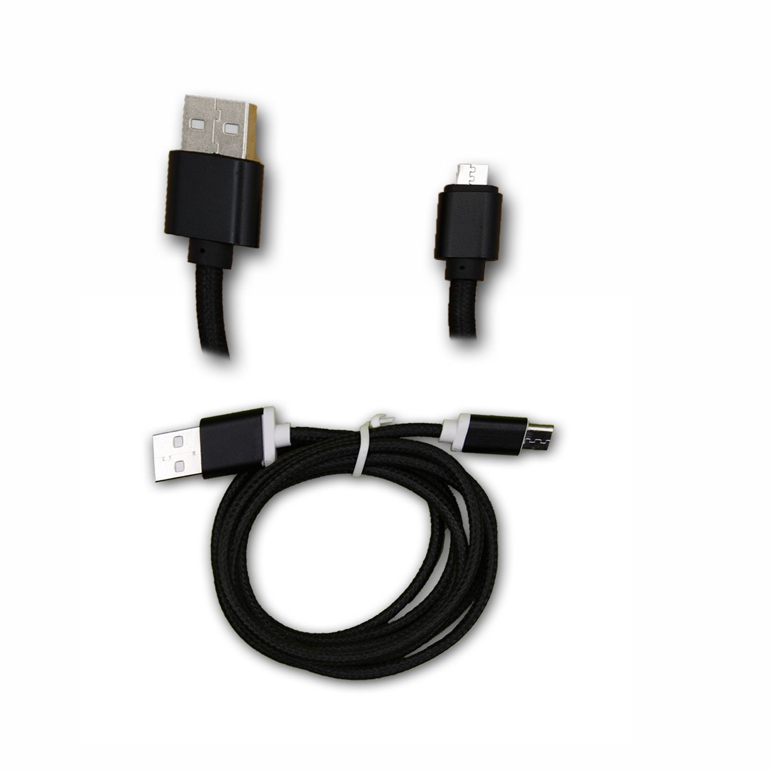 Huawei Y5 2 Câble Data NOIR 1M en nylon tressé ultra Résistant (garantie 12 mois) Micro USB pour charge, synchronisation et transfert de données by PH26 ®