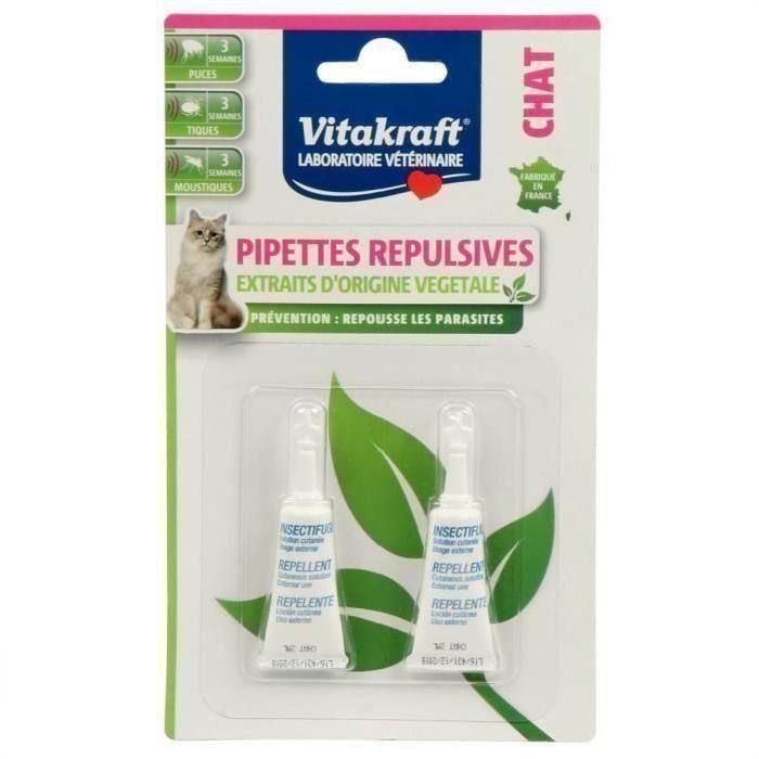 Comparer les prix de Vitalkraft Pipettes Insectifuges Pour Chat - 14 G