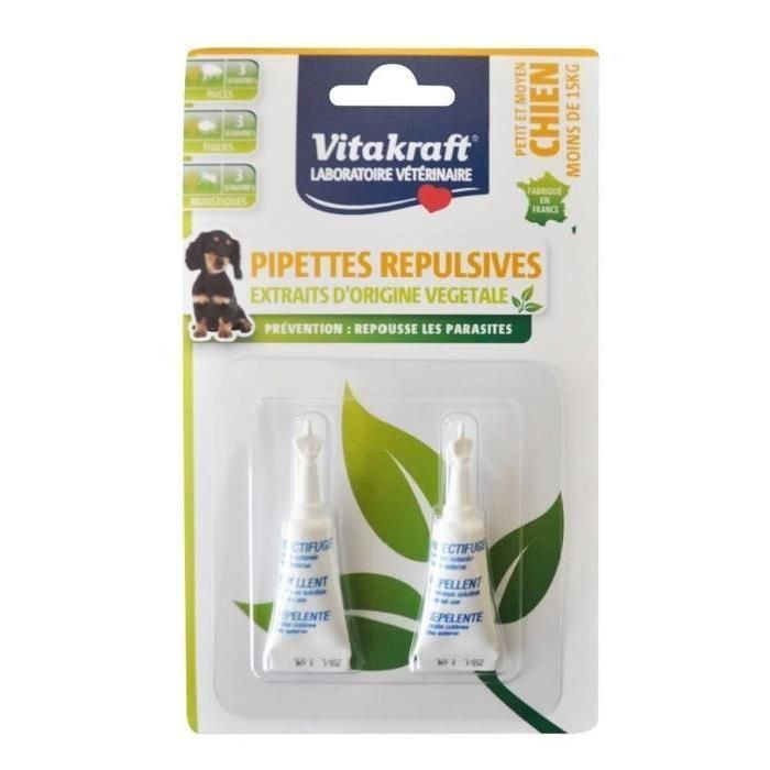 Comparer les prix de Vitalkraft Pipette Répulsive - Chien Moyen - 4 Ml