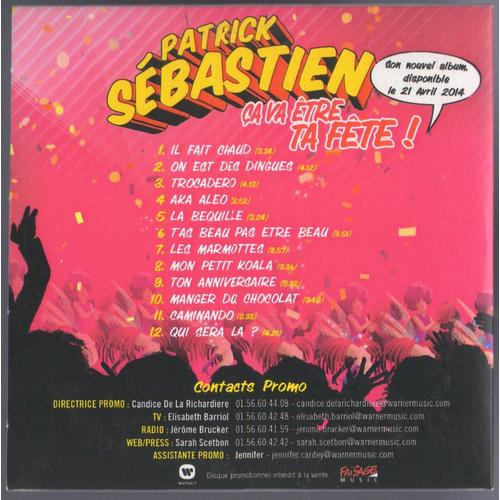 Cd Collector 12 Titres Patrick Sebastien Ca Va Etre Ta Fete Tres Rare Comme Neuf Rakuten