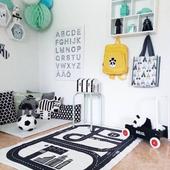 En Coton Enfant De Voiture Bébé Décoration Circuit Jeu Salle Tapis Pour Rectangle Course tshrCxQd