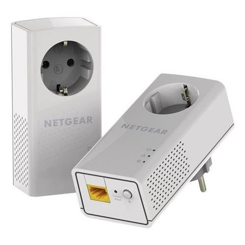 Netgear Powerline Plp1200 - Kit D'Adaptation Pour Courant Porteur - Gige, Homeplug Av (Hpav) 2.0, Ieee 1901 - Branchement Mural (Pack De 2)