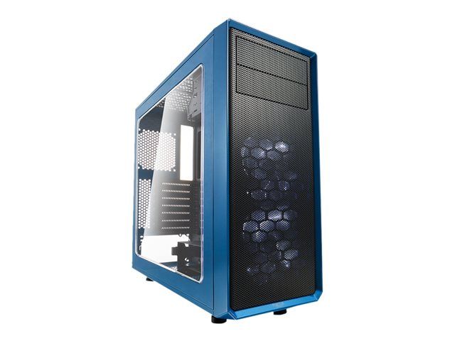 Fractal Design Focus Series G - Tour - ATX - panneau latéral fenêtré - pas d'alimentation (ATX) - bleu pétrole - USB/Audio