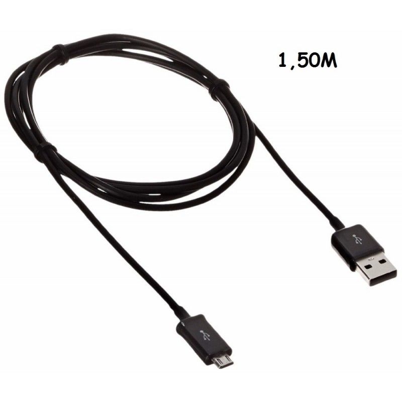 CÂBLE USB ECB-DU4AWE ORIGINAL SAMSUNG BLANC S4 / NOTE2 / NOTE4 1,50 METRE NOIR