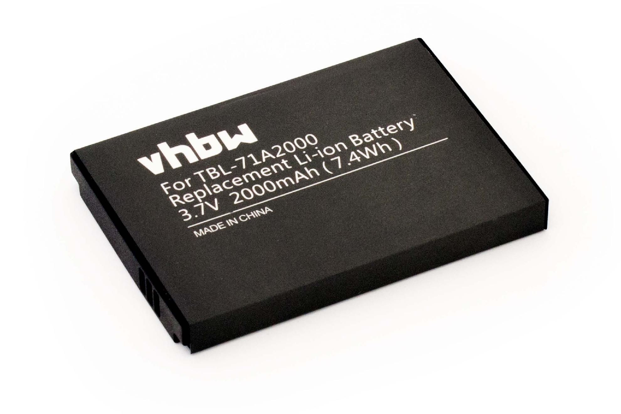 vhbw Li-Ion batterie 2000mAh (3.7V) pour votre router mobile hotspot TP-Link M5350, TL-TR761, TL-TR861 remplace TBL-71A2000.