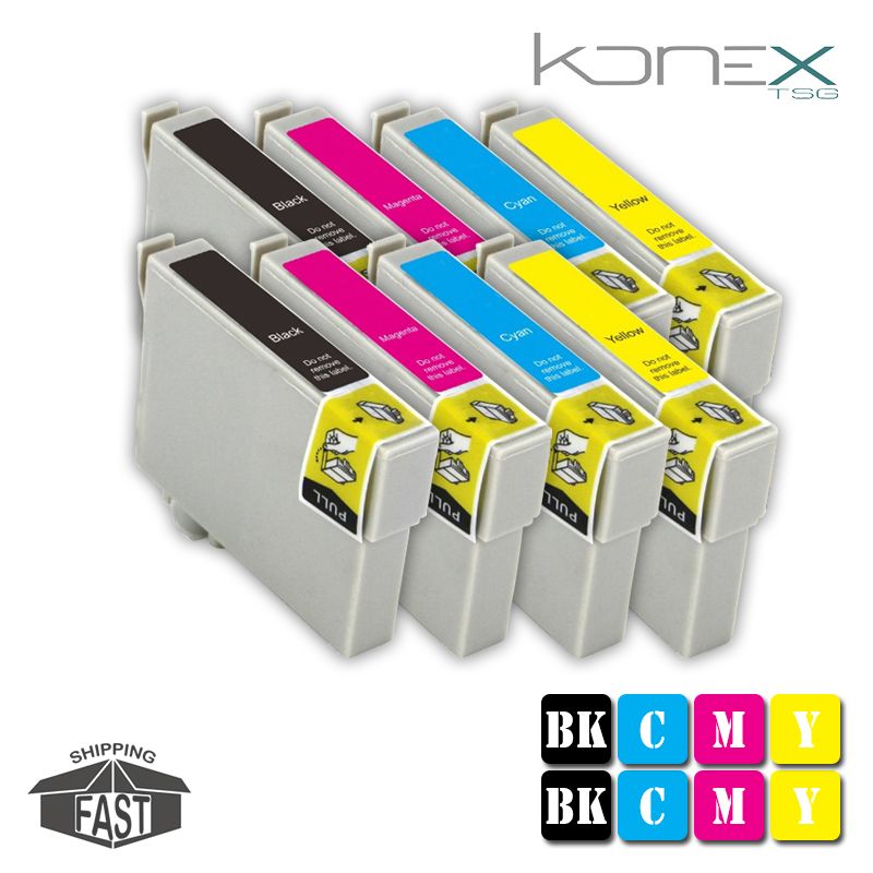 8 CARTOUCHES D'ENCRE ASSORTIES COMPATIBLE T2981 BK XL - T2984 Y XL AVEC IMPRIMANTE EPSON XP235