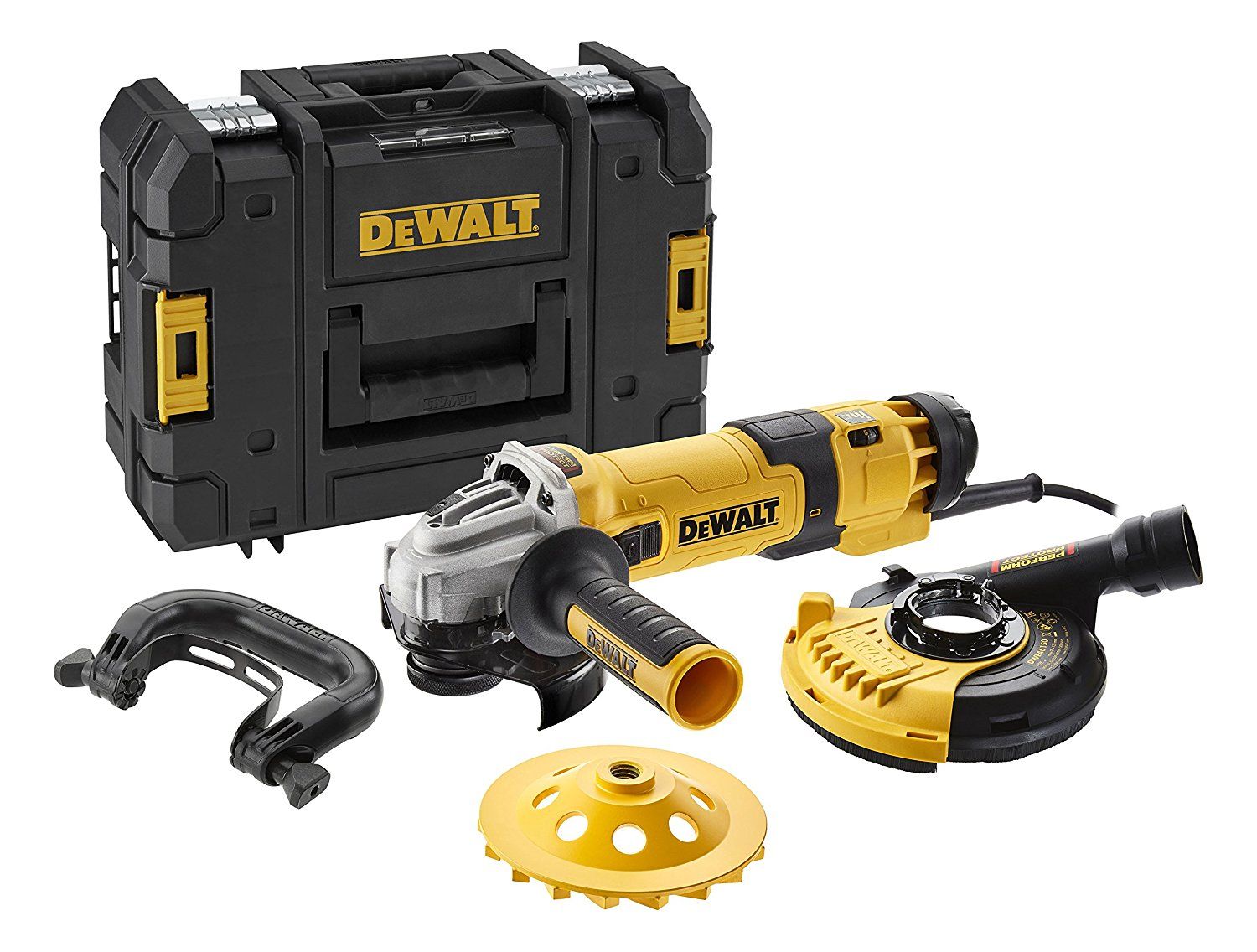 Meuleuse 125mm + Disque a surfacer + carter d'aspiration en coffret T STAK DEWALT DWE4257KT - vue 2