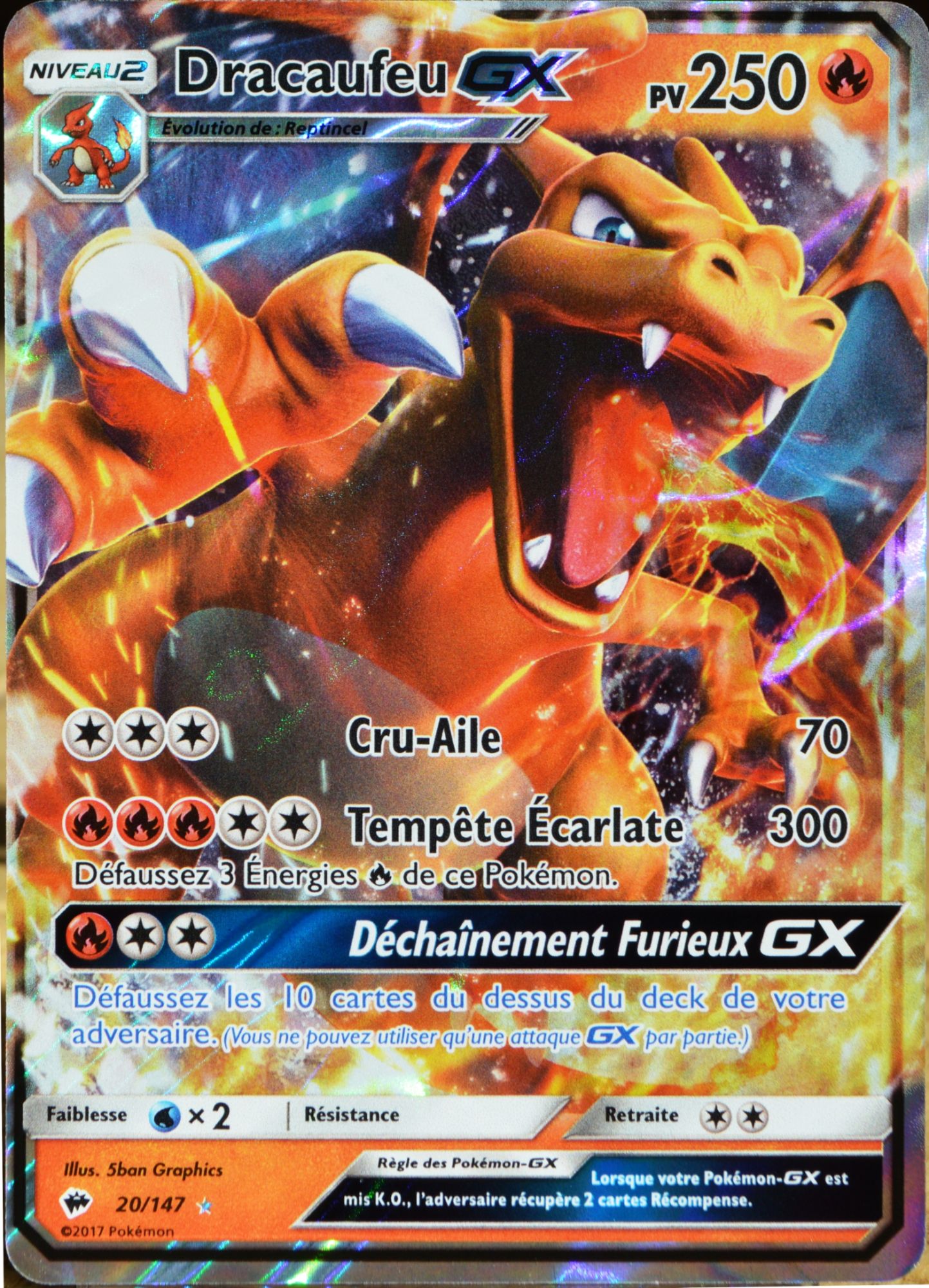 Jeux Et Jouets Carte Pokemon 147 Dracaufeu Gx 250 Pv Cartes A L Unite