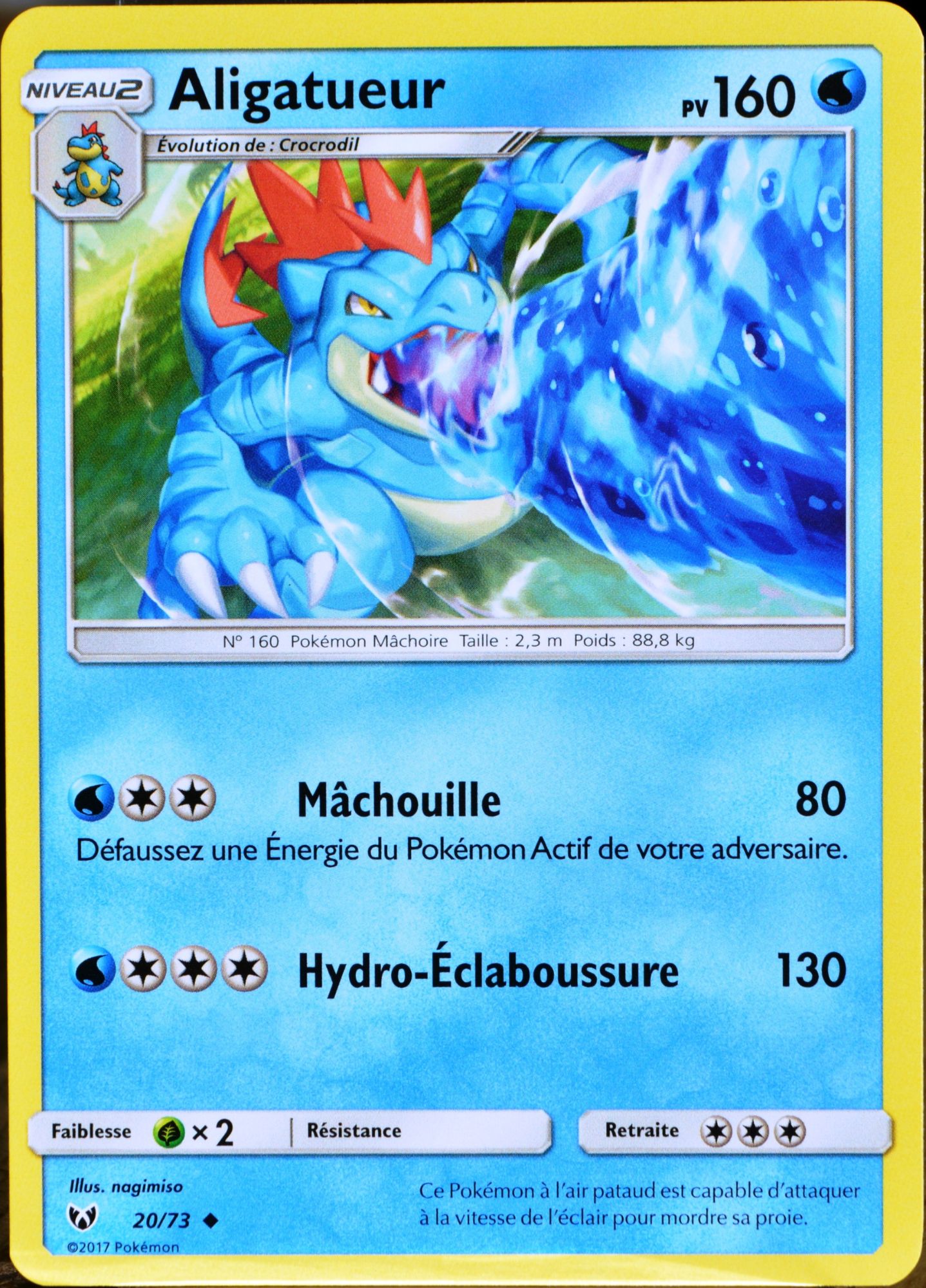 Carte Pokémon 20/73 Aligatueur 160 Pv