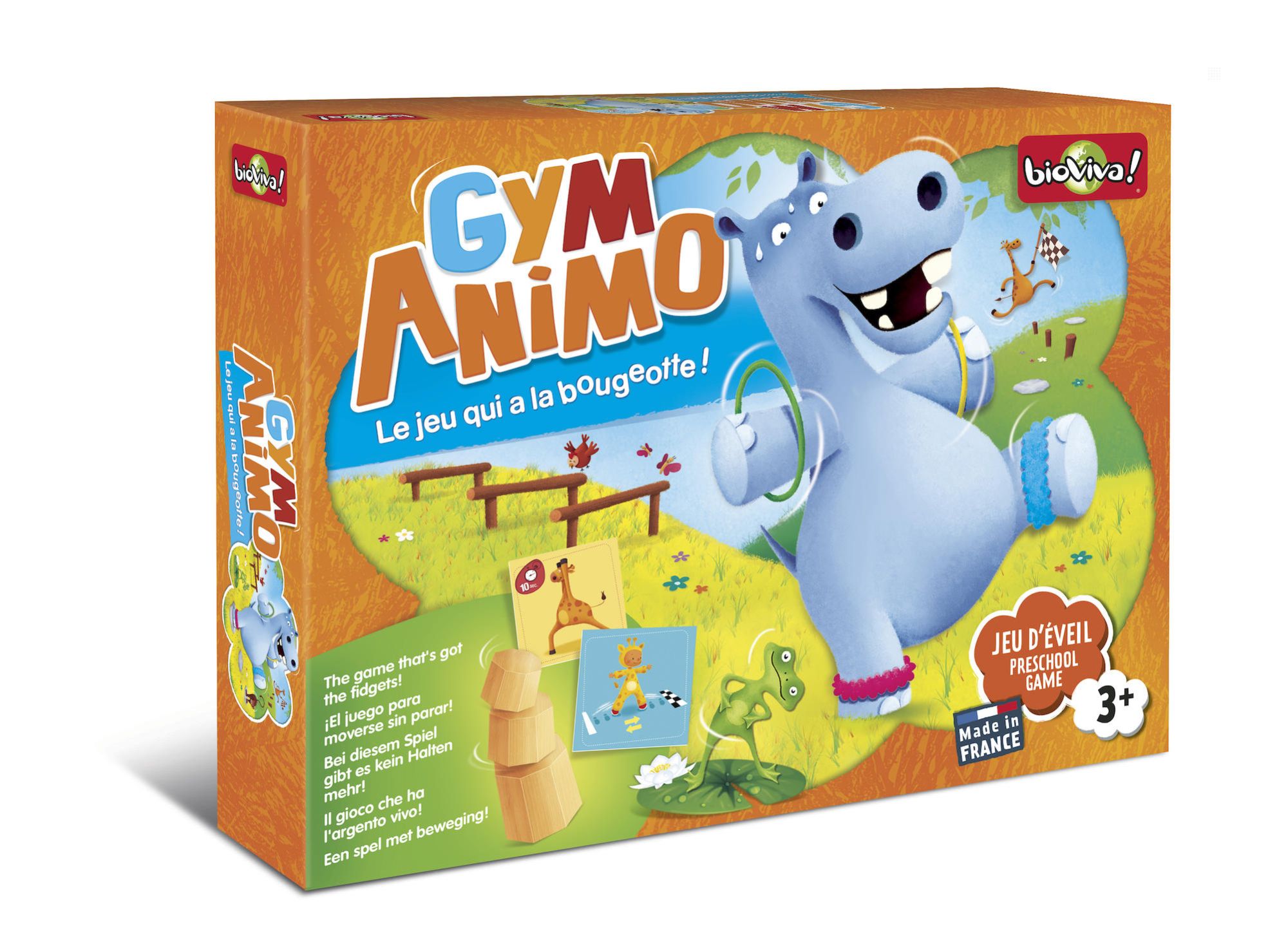 Bioviva – Gym Animo Sautez comme le kangourou marchez à pas d’éléphant imitez le papillon… Jeu de plateau Collection jeux d’éveil 2 à 4 joueurs – Fabriqué en France – 240116 - vue 2