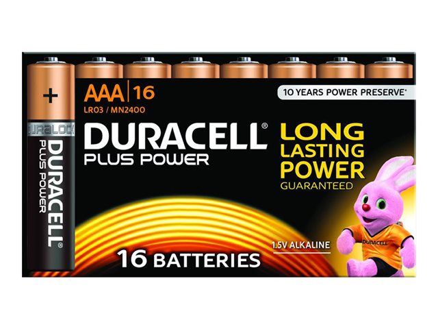 Duracell Plus Power MN2400 Batterie 16 x AAA Alcaline