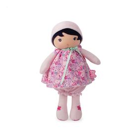 06 DOUDOU PELUCHE POUPÉE ROSE FLEUR RUBAN BLEU BONNET KALOO DOLL PINK NEUF