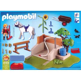 playmobil station lavage chevaux