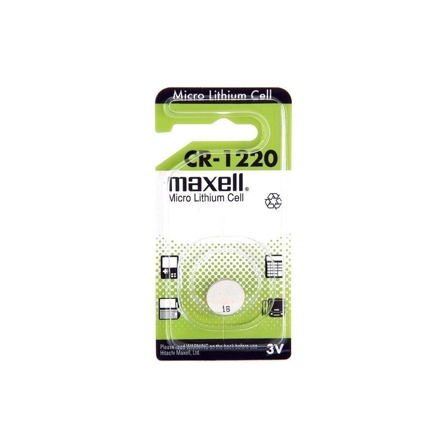 Pile bouton lithium blister CR1220 MAXELL 3V 36mAh