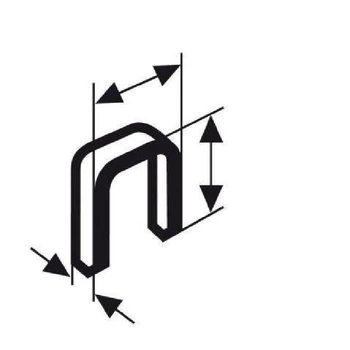 Agrafe BOSCH Type 55 6 x 1 08 x 16 mm Acier Compatible avec agrafeuses manuelles - vue 2