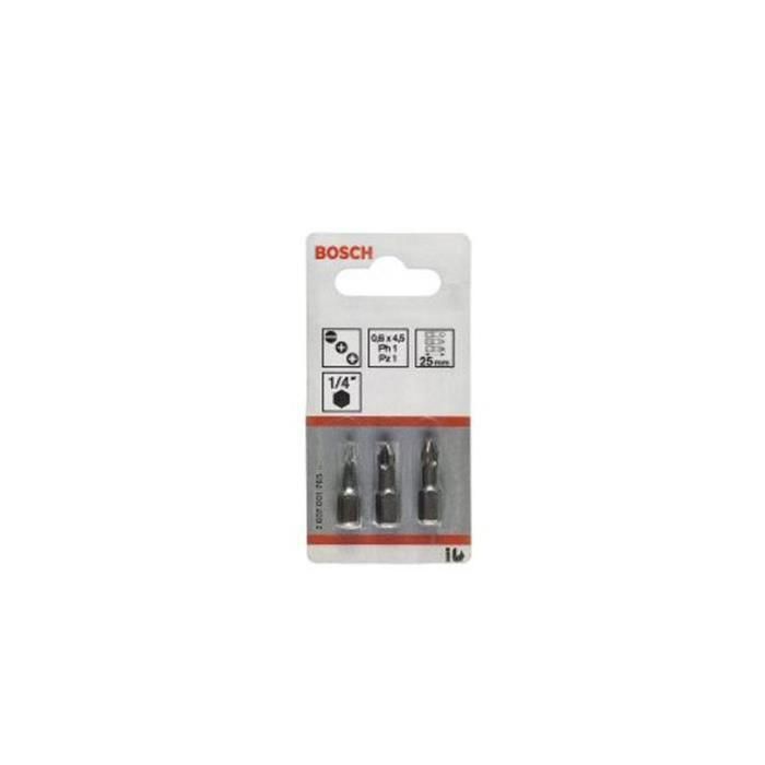 BOSCH Set de 3 Embouts Extra dur 25 mm - vue 3