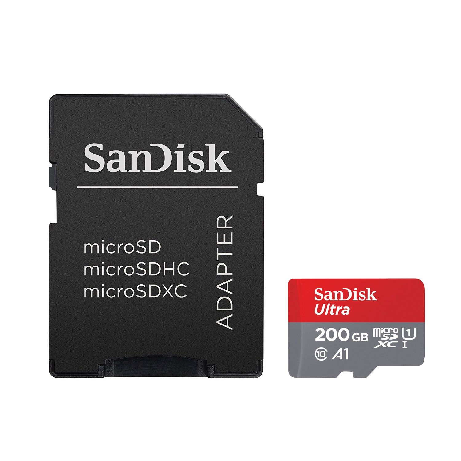 sandisk Ultra Android microSDXC 200 Go + Adaptateur SD SDSQUAR GZFMA