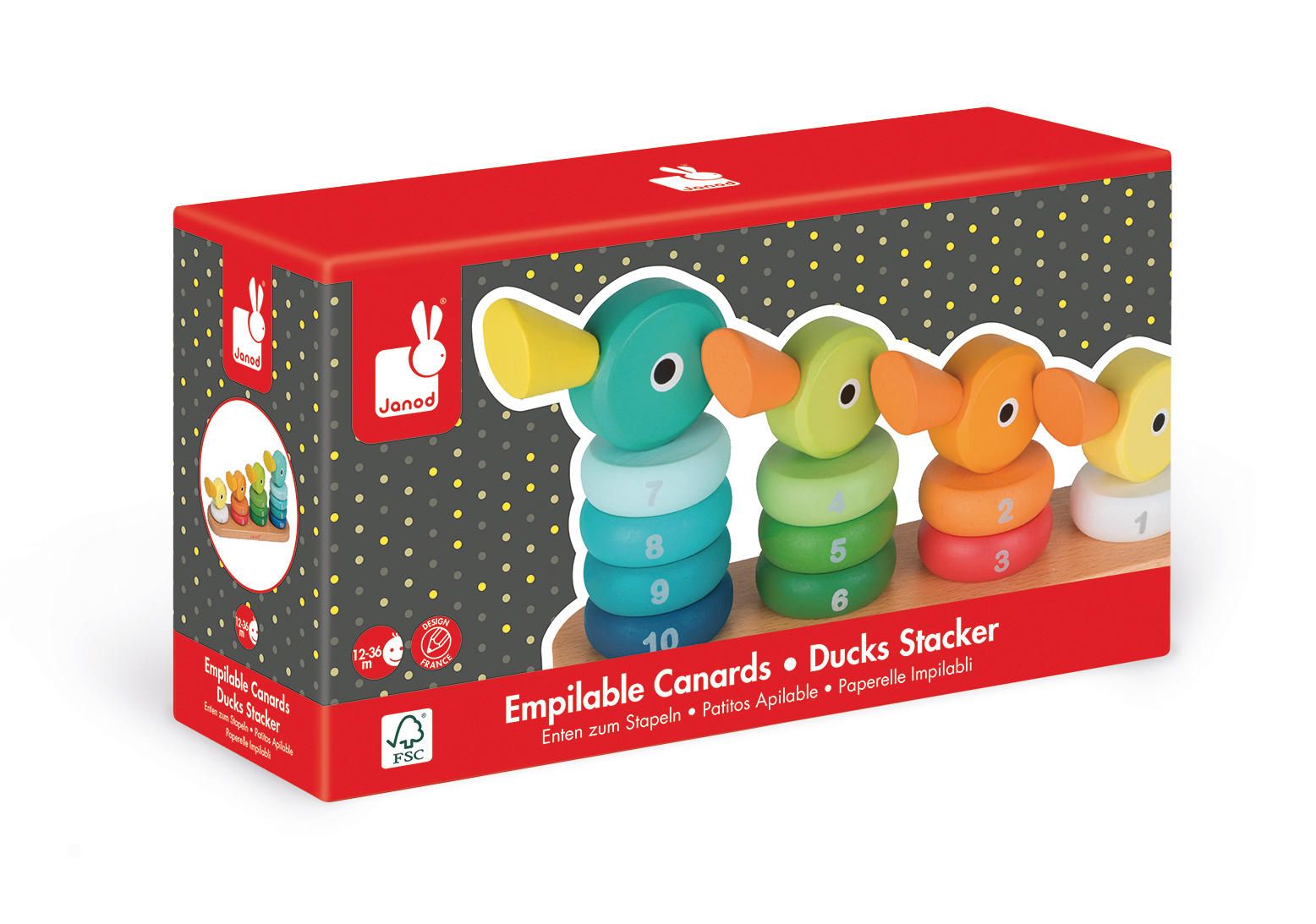 Jouets D'eveil Empilable Duck Family Bois