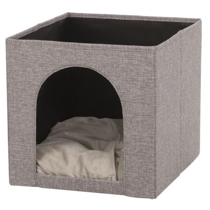 Trixie Abri Douillet Ella Pour Étageres - 33x33x37cm - Gris - Pour Chat