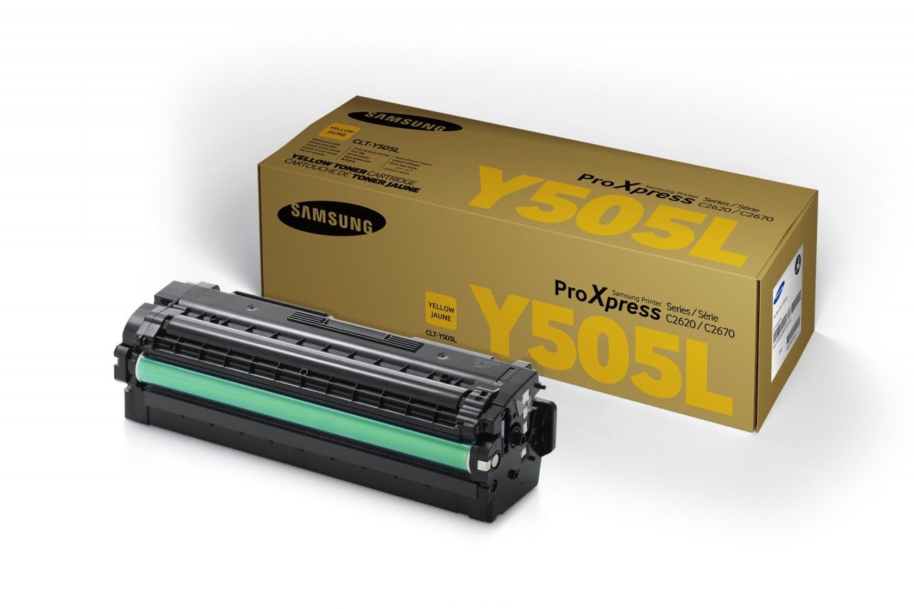 Samsung CLT Y505L Toner Jaune Original - vue 3