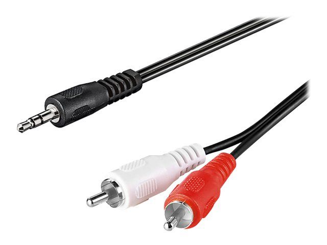 Câble audio Jack 3.5 mm / 2x RCA mâles 10