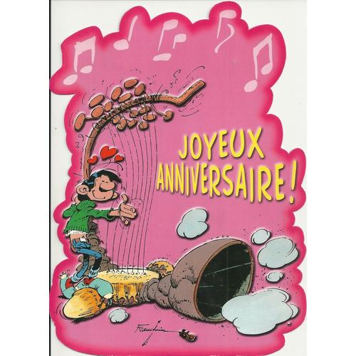 Gaston Lagaffe Carte Decoupee Joyeux Anniversaire Rakuten