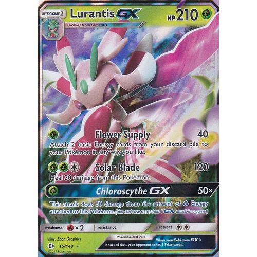 Carte Pokemon Lurantis Gx Floramantis Gx 15 149 Ultra Rare Soleil Et Lune 1 Version Anglaise Rakuten