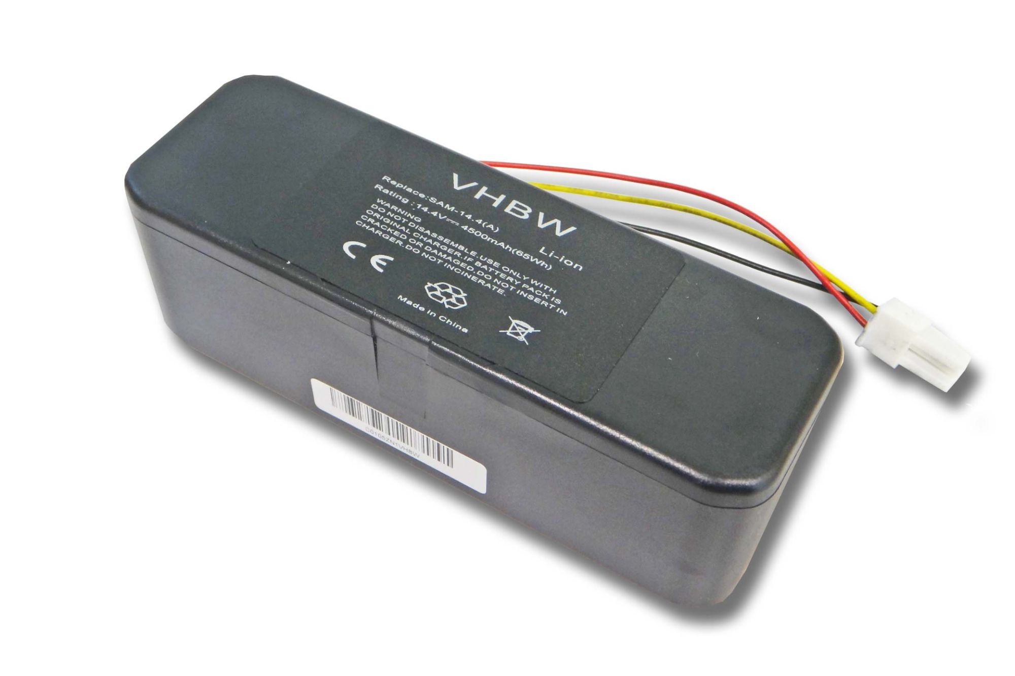 vhbw Li-Ion Batterie 4500mAh (14.4V) pour aspirateur nettoyeur robot Samsung Navibot VCR8848, VCR8849, VCR8850 comme VCA-RBT20, VR10ATBATGY/SW.