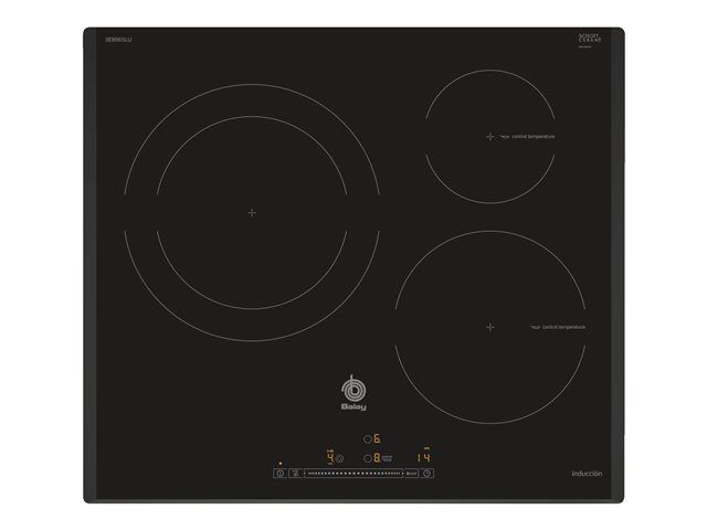 Balay 3EB965LU Table de cuisson à induction 3 plaques de cuisson Niche largeur : 56 cm profondeur : 49 cm avec bord à facettes