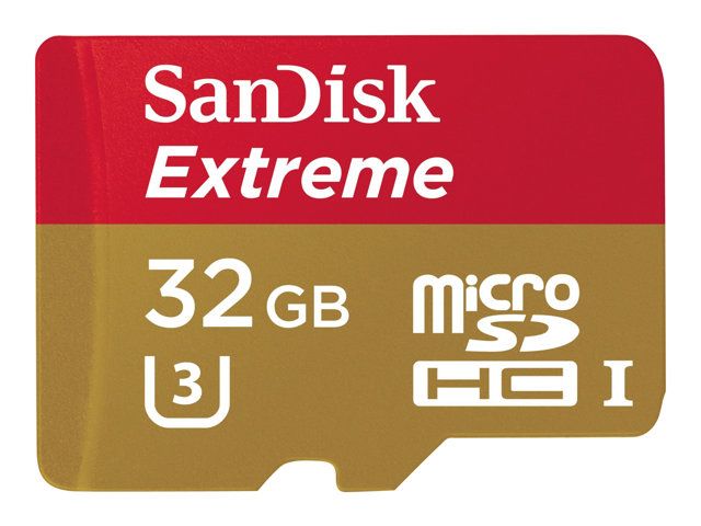 SanDisk Extreme Carte mémoire flash adaptateur microSDHC SD inclus e UHS Class 3 / Class10 microSDHC UHS I
