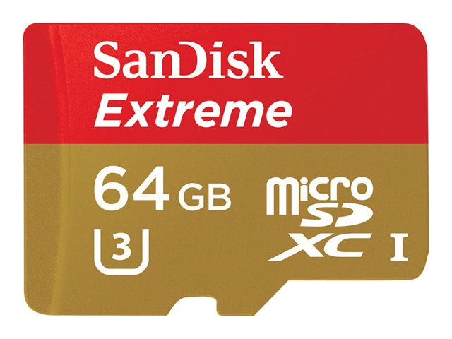 SanDisk Extreme Carte mémoire flash adaptateur microSDXC vers SD inclus e UHS Class 3 / Class10 microSDXC UHS I