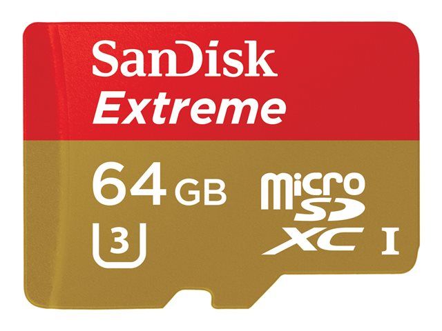 SanDisk Extreme Carte mémoire flash adaptateur microSDXC vers SD inclus e UHS Class 3 / Class10 microSDXC UHS I - vue 2