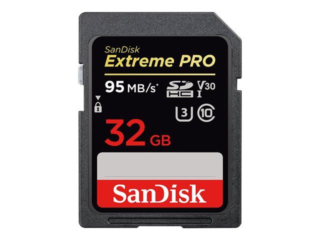 SanDisk Extreme Pro Carte mémoire flash Video Class V30 / UHS Class 3 / Class10 SDHC UHS I